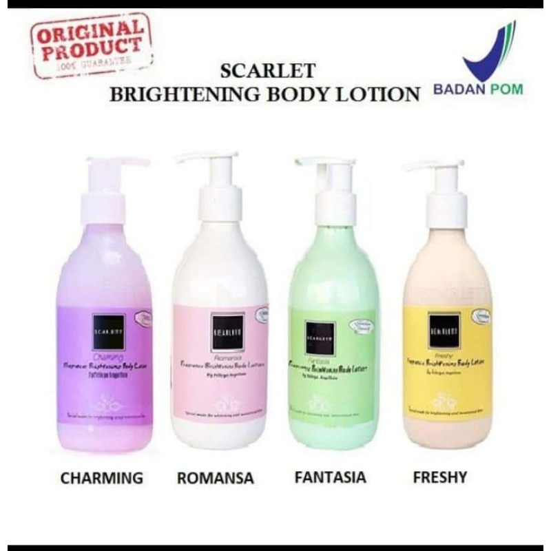 BODY LOTION SCARLET 100% ORIGINAL