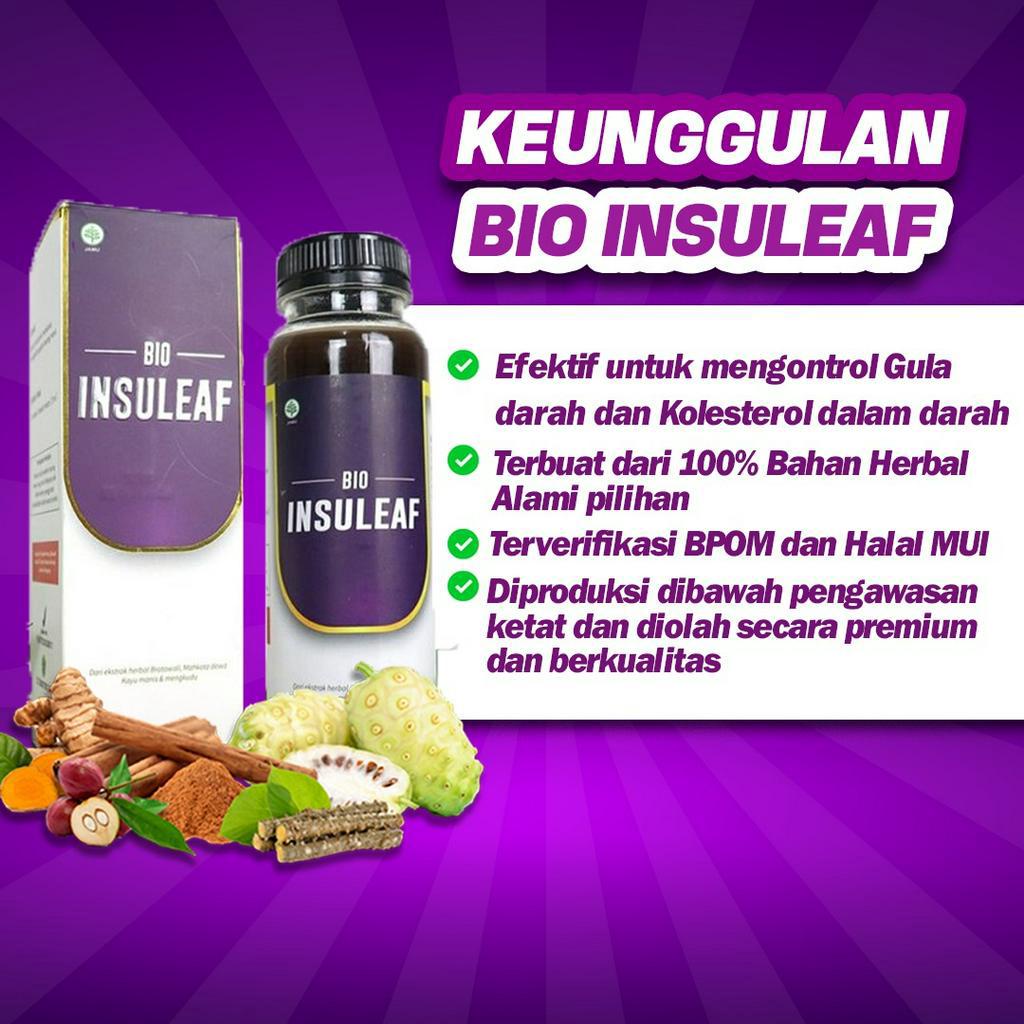 Paket Cegah Diabetes 2 Botol Bio Insuleaf – Herbal Alami Cegah Diabetes Bantu Turunkan Gula Darah Cegah Kencing Manis Asam Urat &amp; Kolesterol BPOM Herbal Anti Diabetes Bantu Kuatkan Daya Tahan Tubuh