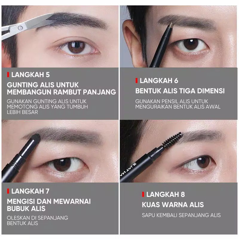 Set Pemangkas Alis Pria Merapikan Alis Eyebrow Trimming Suit