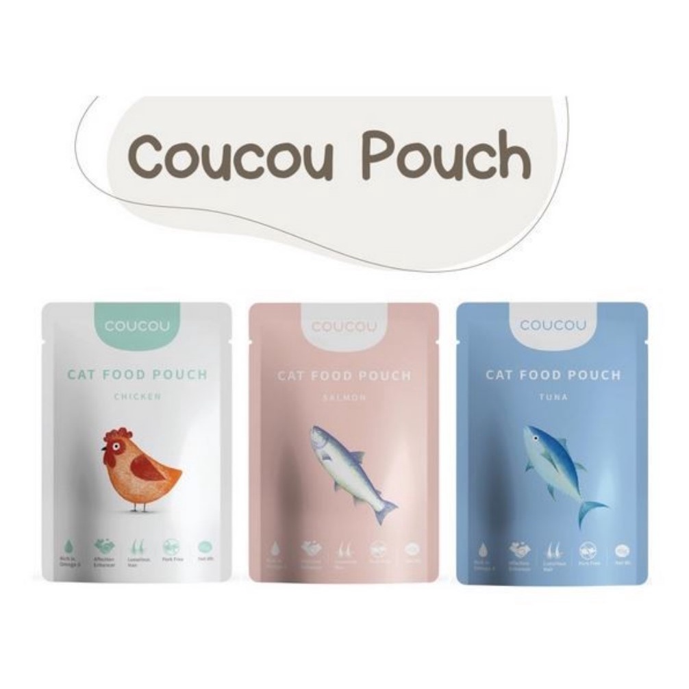 CouCou Pouch Premium Cat food 85gr - Makanan kucing Basah Cou Cou