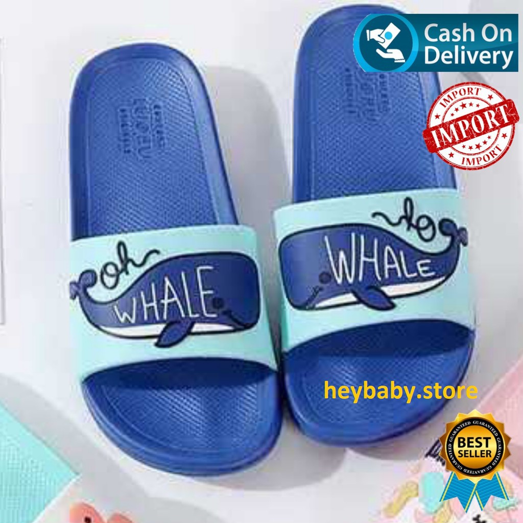 plazababyku SANDAL WHALE Sandal Anak Selop Karet Import Berkualitas 1-8 Tahun