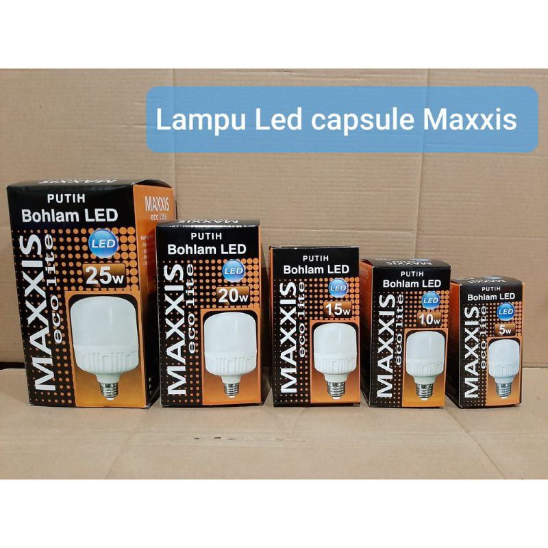 Bohlam Bola Lampu Led MAXXIS 5,10,15,20 Watt bola Lampu Led Capsule Murah/TIKI