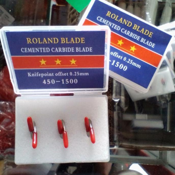 

[BISA COD] mata pisau jarum cutting sticker roland blade 45 derajat (tutup merah)