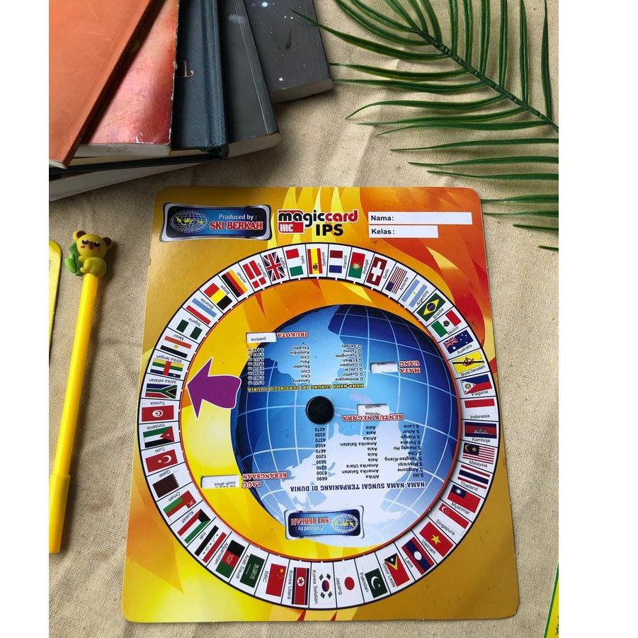 Modern.. Magic Card pelajaran sekolah 1 paket isi 11 pcs