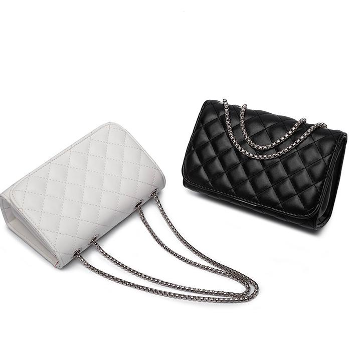 A91M [HONYAN] Tas Import Wanita Selempang Sling bag Tali Rantai Quilted  Korea Mini - Hana Sling Bag