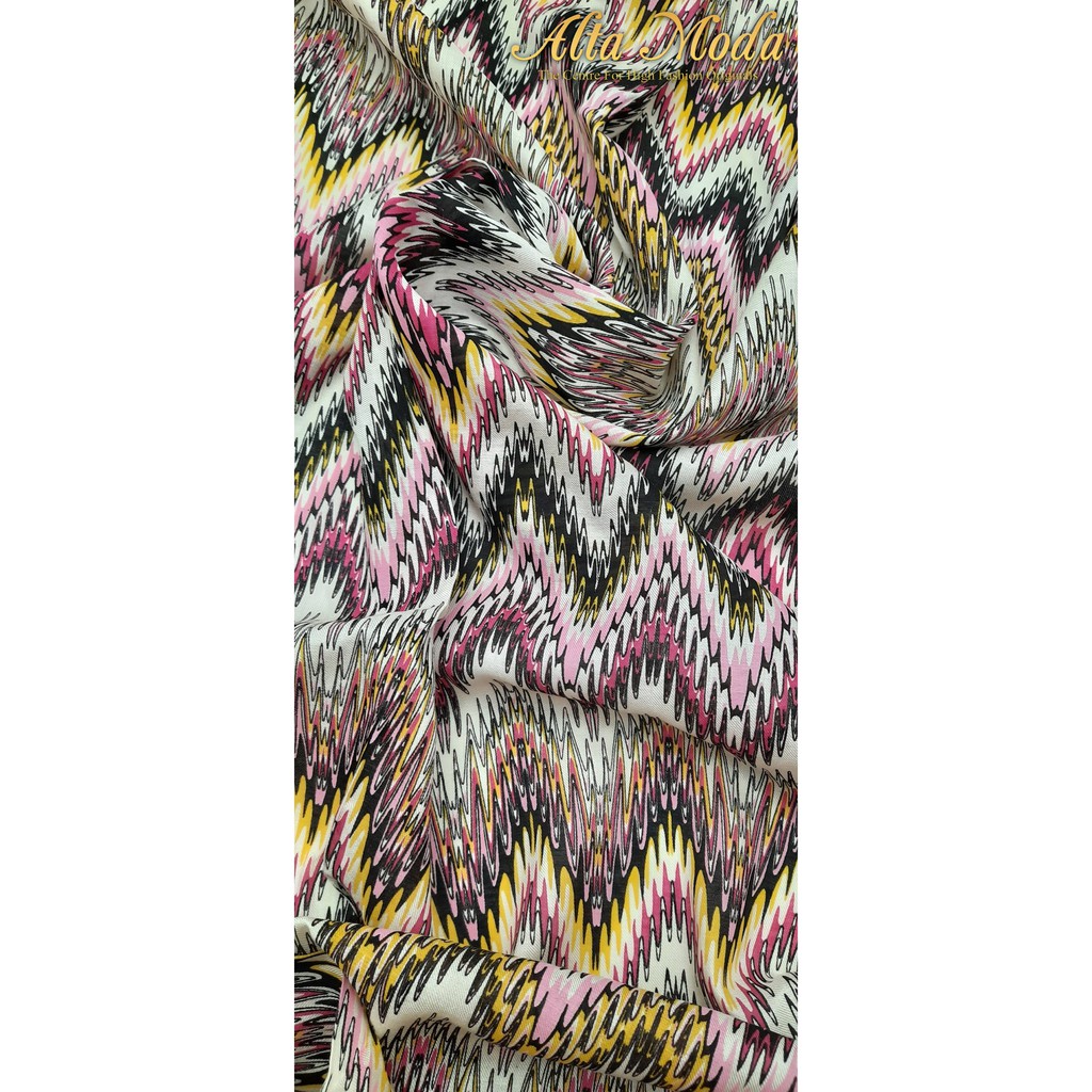 

Alta Moda Linen Motif Fancy Abstrak Black Zigzag Kain (1 M)