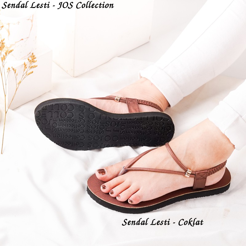 Sandal Wanita Tali Belakang Alas Karet -  Lesti by JOS Collection