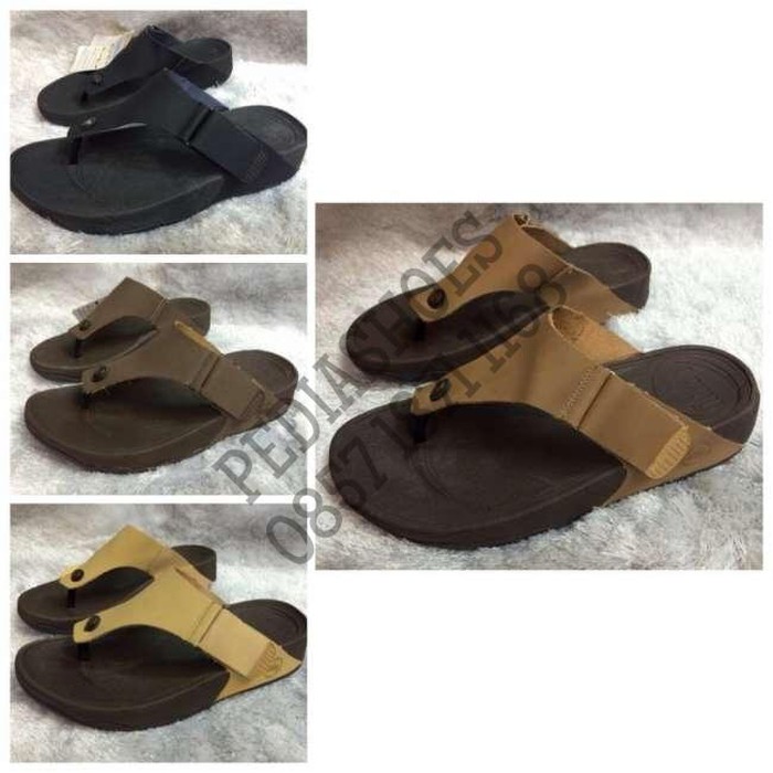 Unik (Garansi Termurah) Sandal Jepit Pria Fitflop Nubuck Man Suede Original Trendi