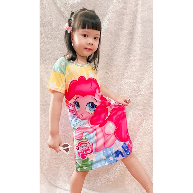 DRESS ANAK / DASTER ANAK CEWEK / DRESS PRINTING ANAK CEW / DRESS LITTLE PONY