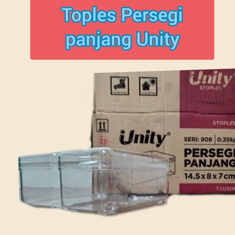 Toples Kue Kering Persegi Panjang & Kotak Merk Unity 350gram & 300gram