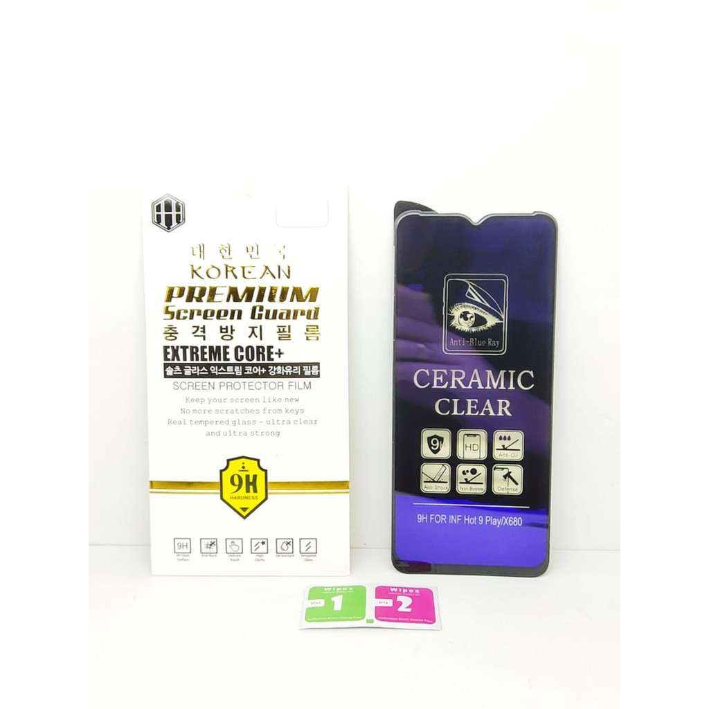 Ceramic CLEAR ANTI BLUE Infinix Hot 9 Play 6.82 inch Screen Protector Full Layar No Sidik Jari Anti