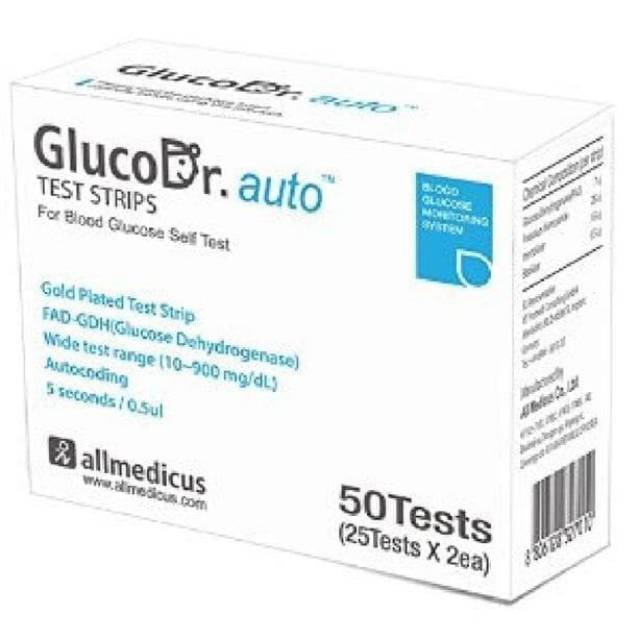 GLUCO Dr AUTO A STRIP GLUCO DR STIK ISI ULANG (BOX BIRU MUDA)