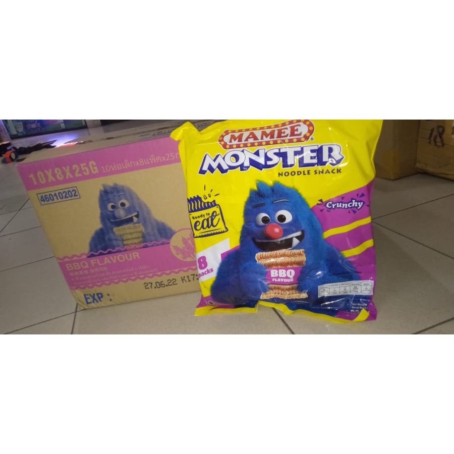 

Mamee Monster Barbeque / Mame monster rasa Barbeque 1 Dus ( 10Pcs )