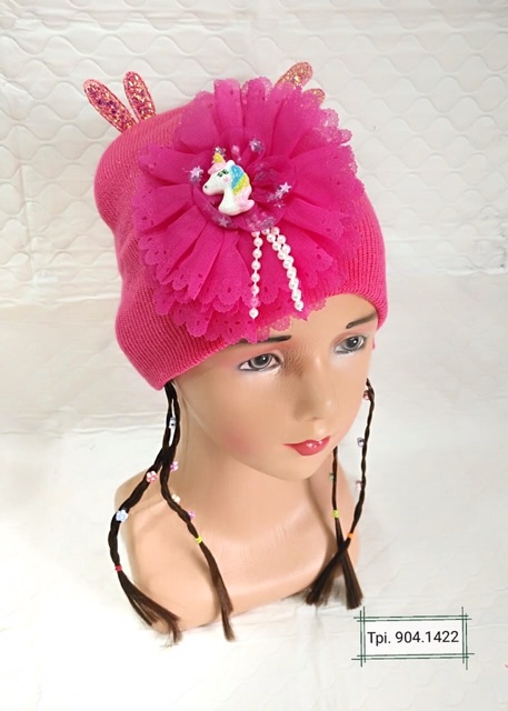 Topi kupluk anak rambut palsu 6-24 bulan cantik lucu