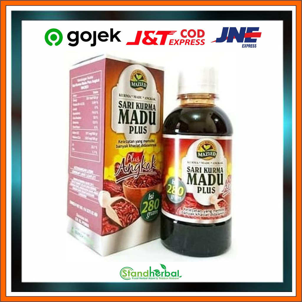 

Mazied sari kurma madu plus angkak/ Sari Kurma Plus Madu Plus Angkak penambah trombosit 280 Gr