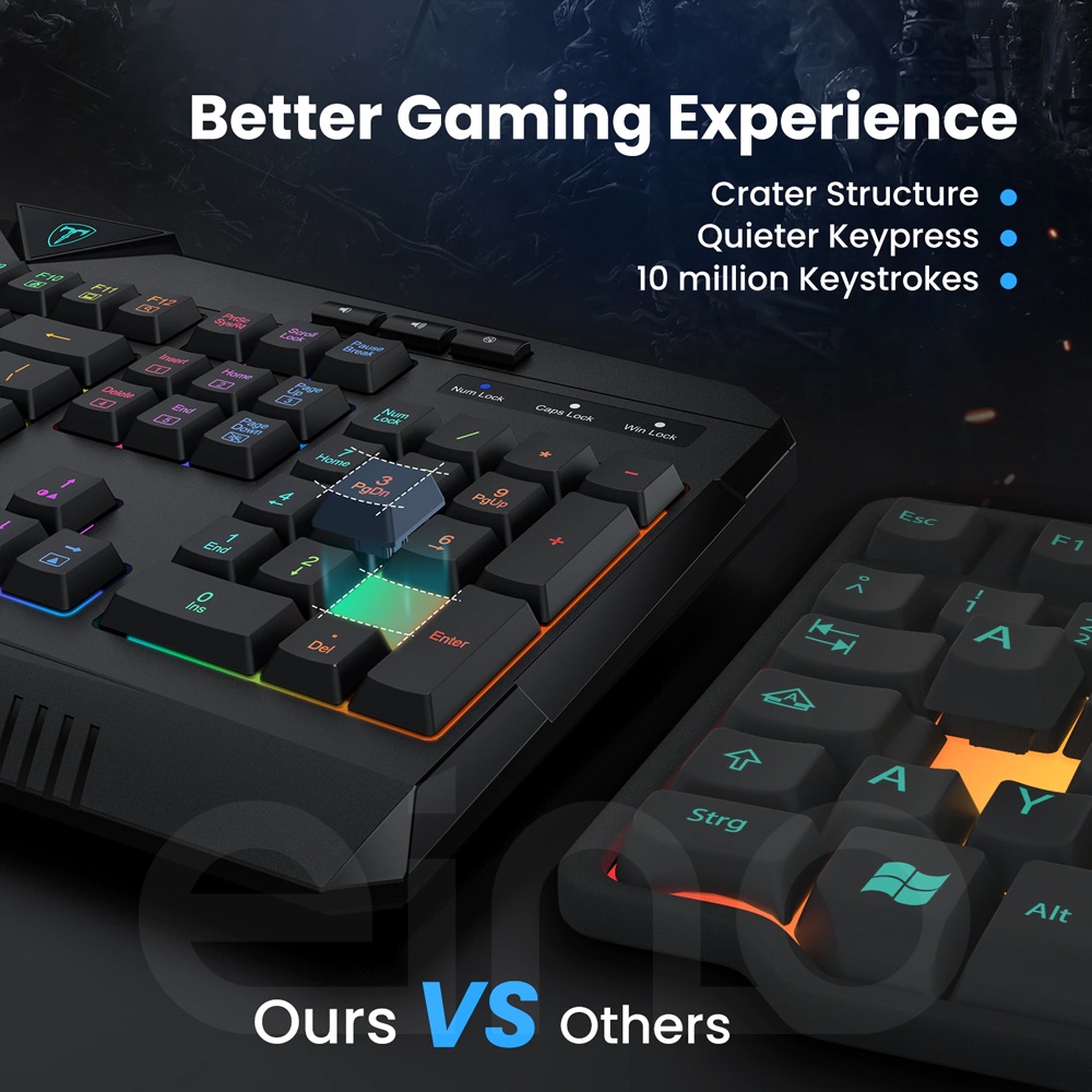 Keyboard Gaming RGB Wired Pictek Keyboard