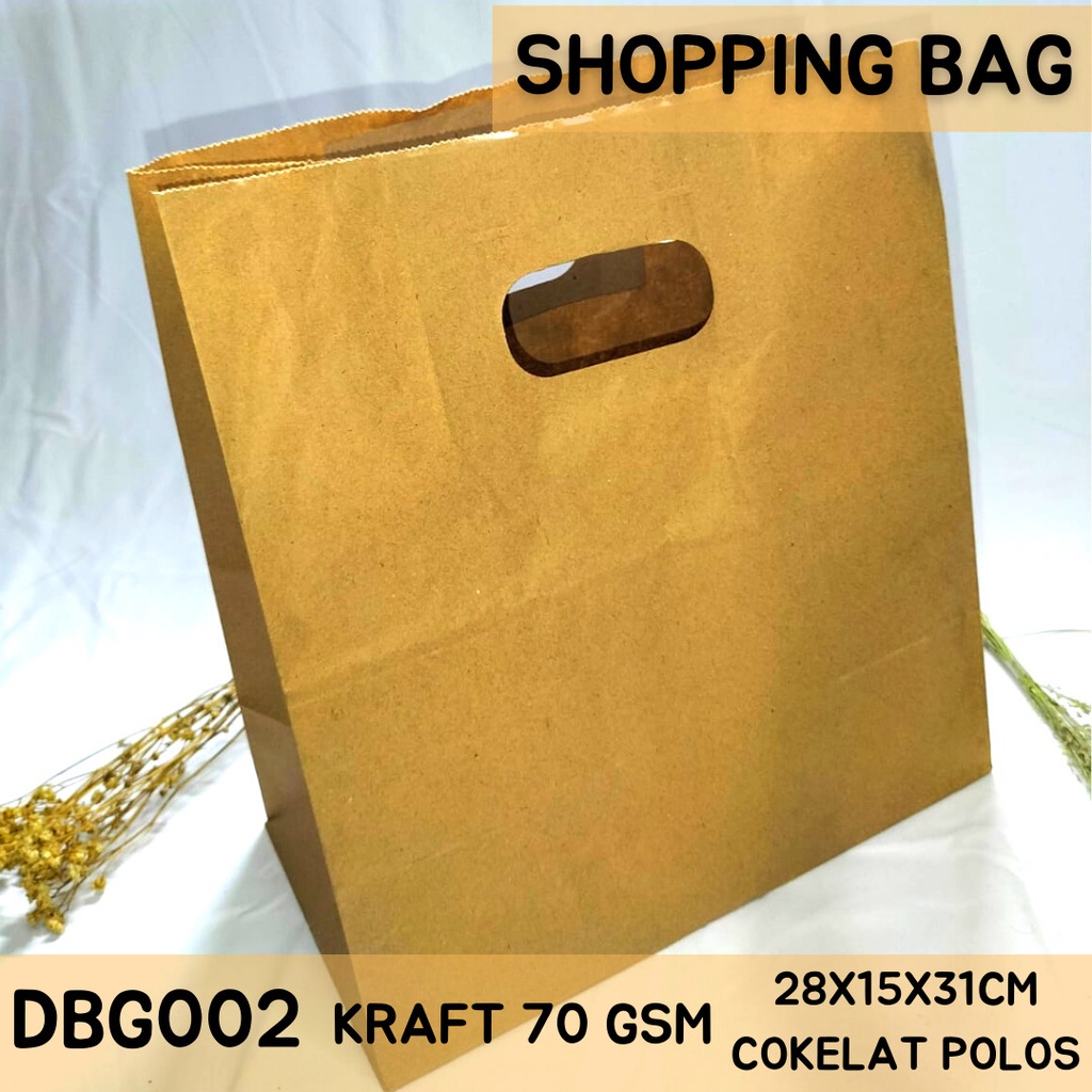 Tas Belanja Paper Bag Shopping Bag Kantong Belanja (DBG2-Size-28x15x31 Cm)