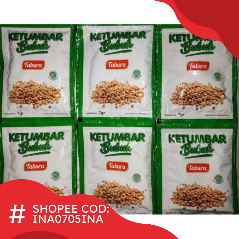 Ketumbar Bubuk Tabura 1 Renteng / Ketumbar Bubuk 500 x 12 sachet