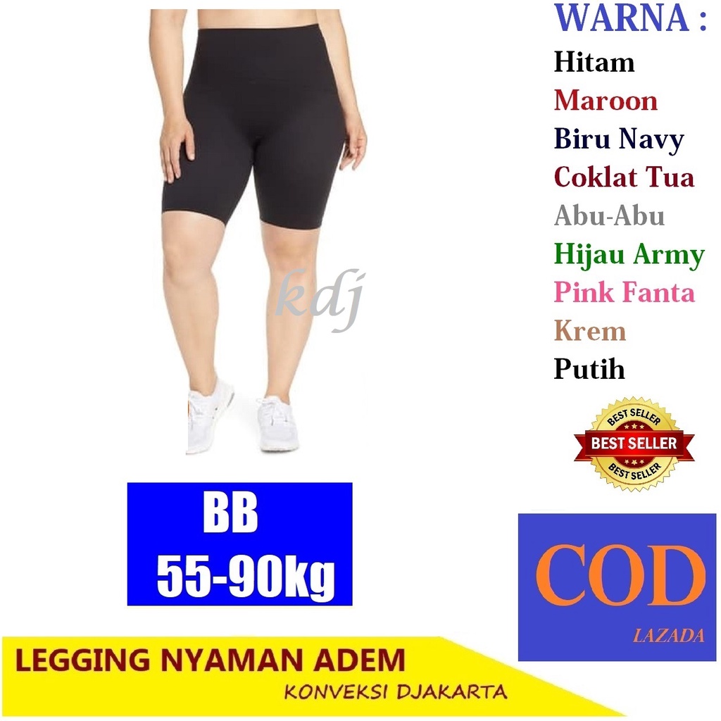 Leggings Shot Short strit Pendek All size Slim &amp; Jumbo &amp; SuperJUMBO Spandek Size Skinny Setrit Steet stretch Dalaman CD celana Dalam Wanita STD sampai JUMBO