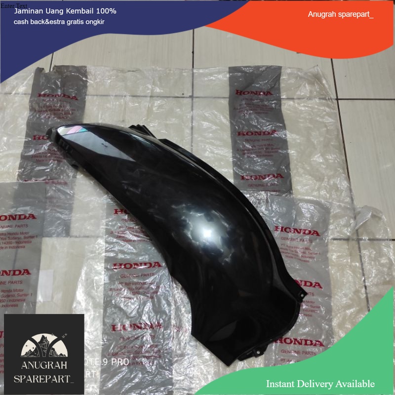 Cover body belakang sebelah kanan scoopy 2020-2021 warna hitam glossy