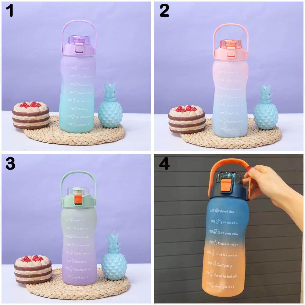 R-FLOWER Water Bottle Gym Botol Olahraga Motivasi Extra Besar