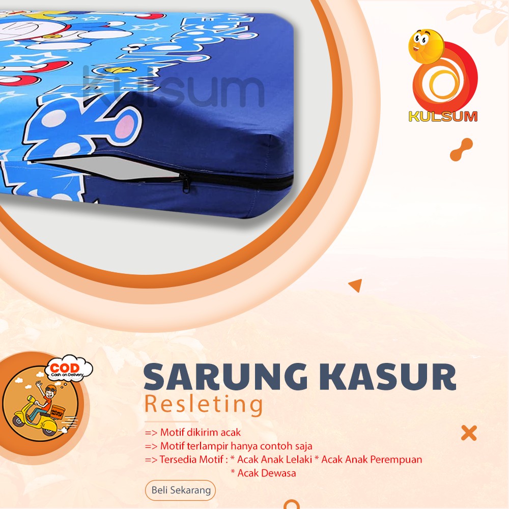 (TERMURAH) Sarung Kasur Busa Resleting |No.4 (90x200)|No.3 (120x200)|No.2 (160x200)|No.1 (180x200)|