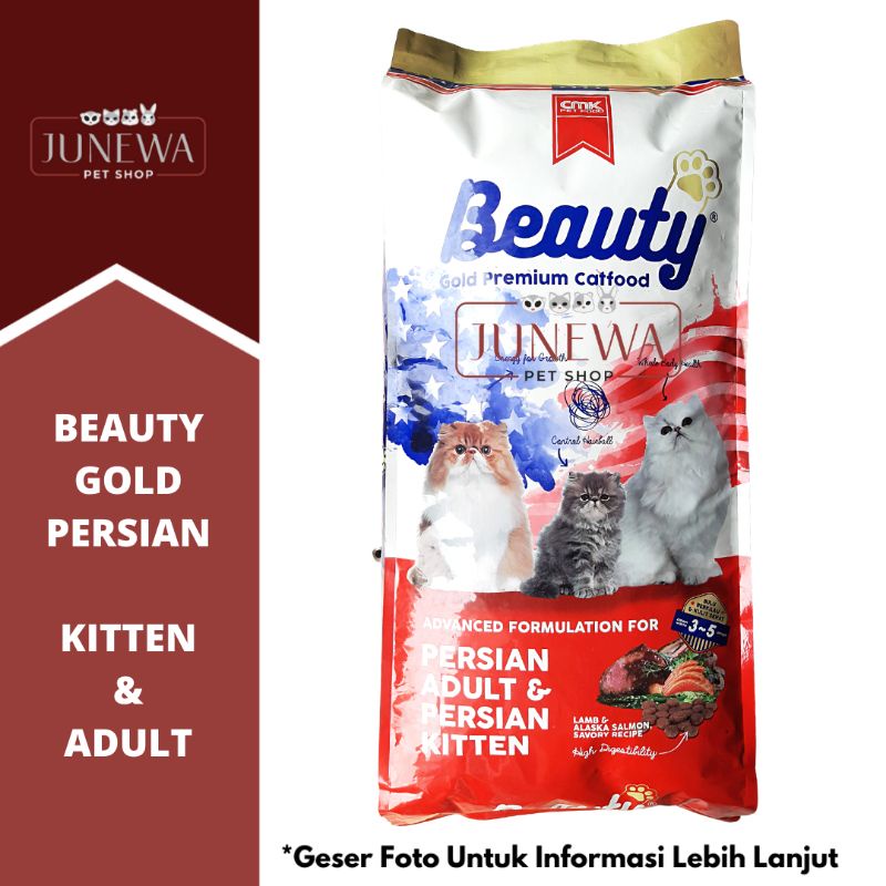 Jual Beauty Persian Makanan Kucing Beauty Gold Persian 15 Kg | Shopee ...