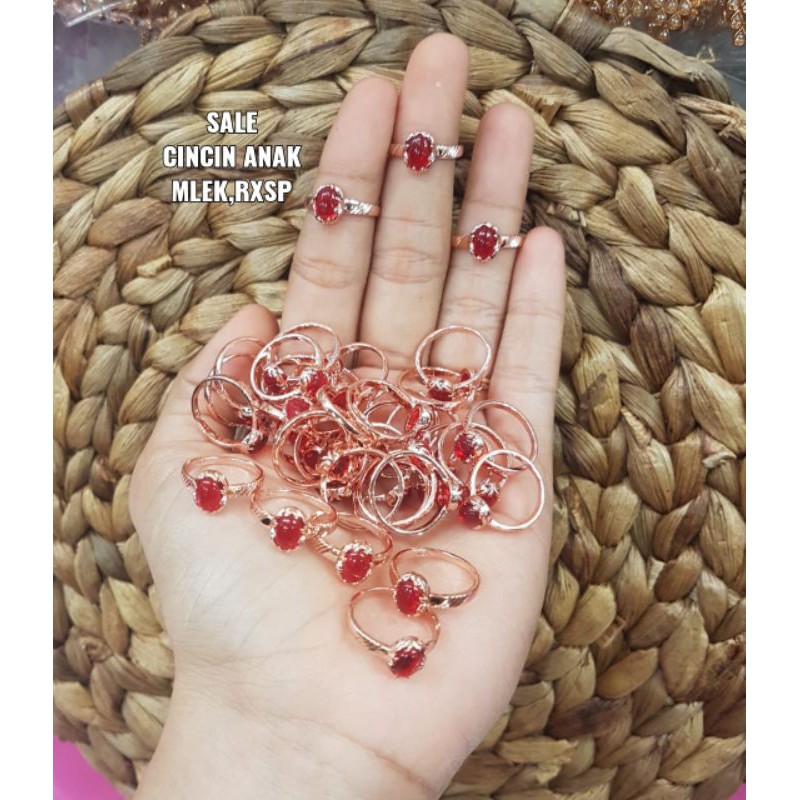 Cincin replika mas 24k anak (usia 0-5thn)dan dewasa mata merah,persis seperti asli,awet,tahan lama