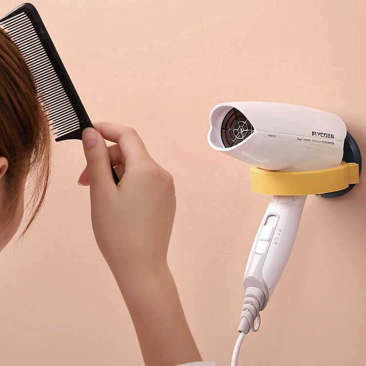 Rak Penyimpanan Hair Dryer Model Tempel Dinding Untuk Kamar Mandi