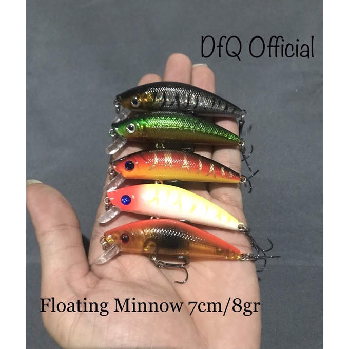 Umpan Casting Floating Minnow Lure 7cm/8gr