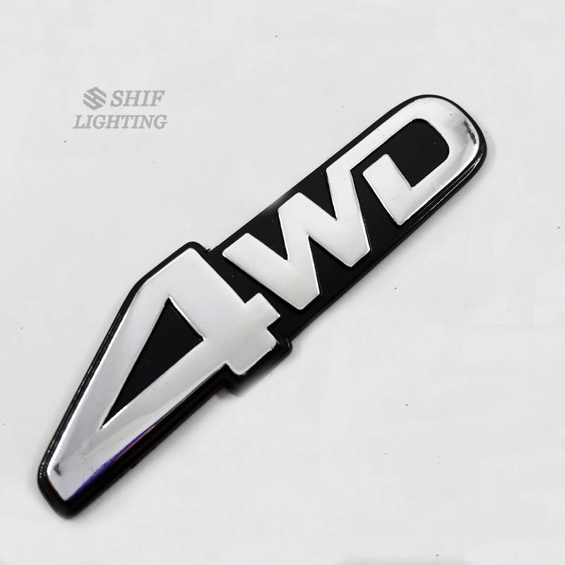 1pc Stiker Emblem Logo 4WD Bahan ABS Untuk Bagasi Belakang Mobil Mitsubishi Pajero