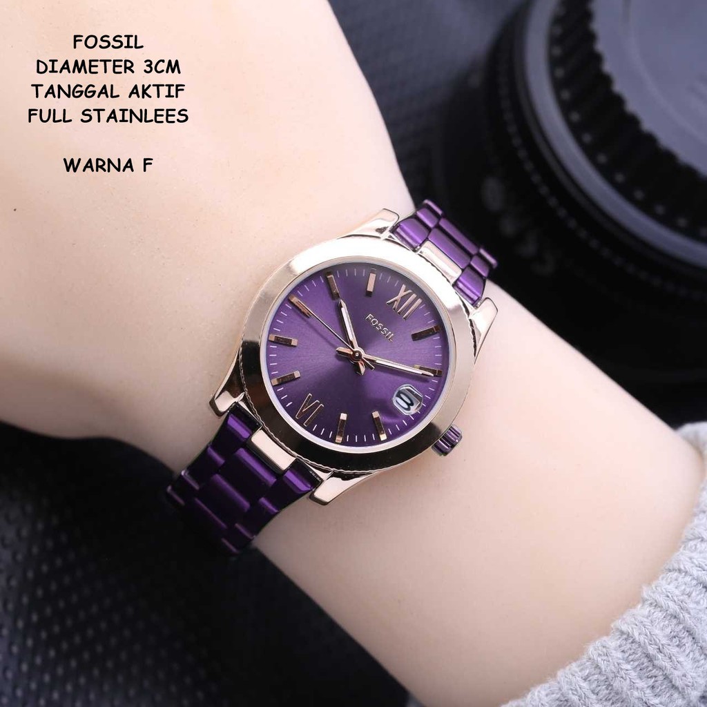 JAM TANGAN WANITA FASHION RANTAI BODY BULAT TANGGAL AKTIF