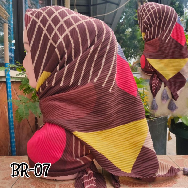 SEGIEMPAT PLISKET MOTIF JAMBUL BRANDED / JILBAB SEGIEMPAT PLISKET / SEGIEMPAT PLISKET / SEGIEMPAT VOAL / JILBAB JAMBUL-BR-07