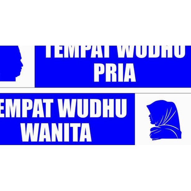

acrylic / akrilik tempat wudhu / papan nama - Biru TYS- 126>>