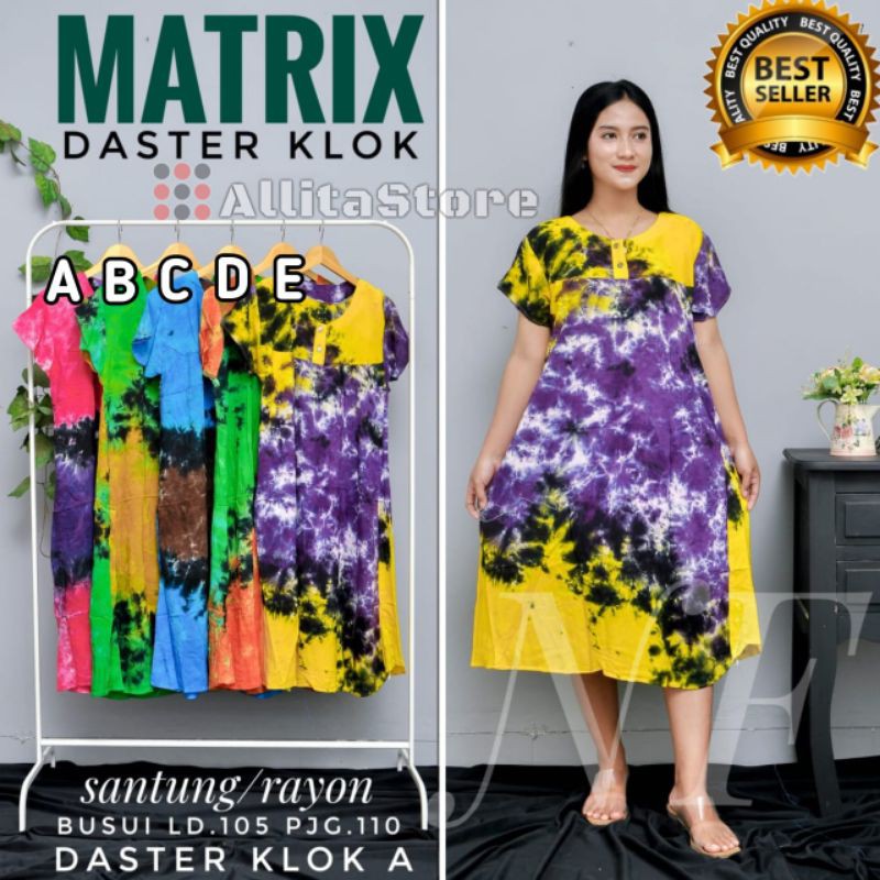 DASTER MATRIX KLOK / DASTER RAYON / DASTER PENDEK / DASTER MURAH / TIE DYE / DASTER TIE DYE