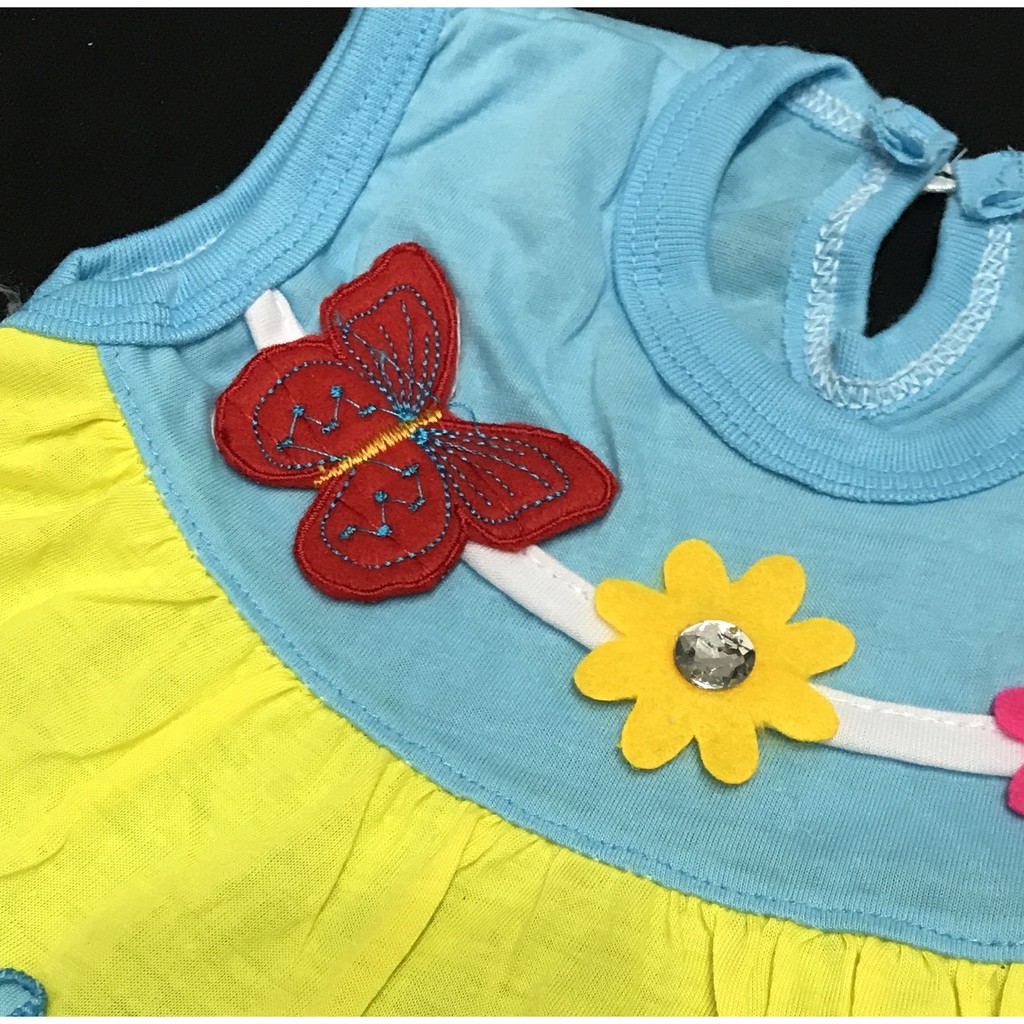 Babysmart - Setelan Baju bayi Perempuan + TOPI motif KUPU FAMILY usia 0 - 12 bulan / Pakaian anak Ce