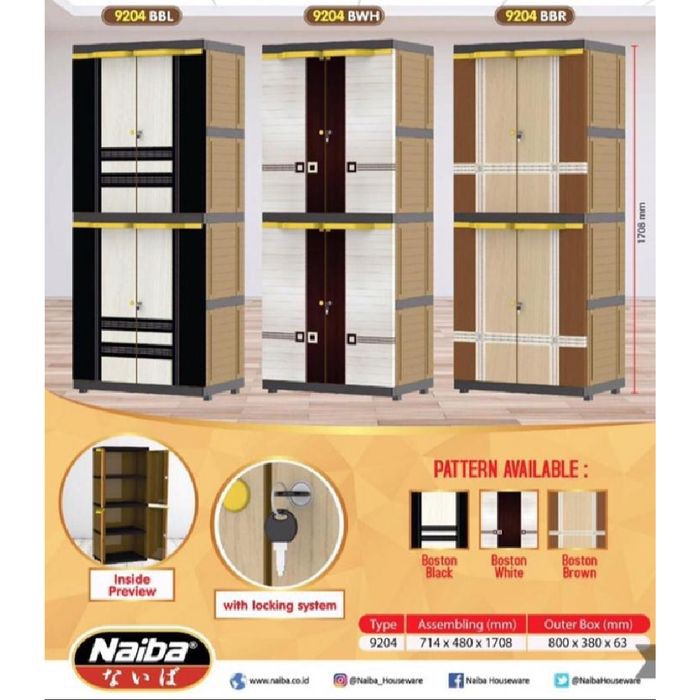 lemari pakaian plastik Naiba/lemari plastik 4susun naiba