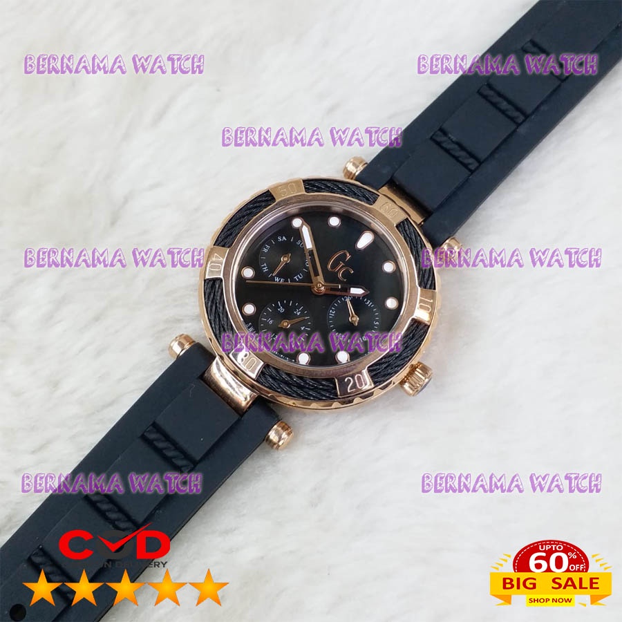 COD JAM WANITA GROSIR TERMURAH GC GUESS COLLECTION ASIAN ETA BOX ORI STRAP RUBBER JAM WANITA RECOMEN