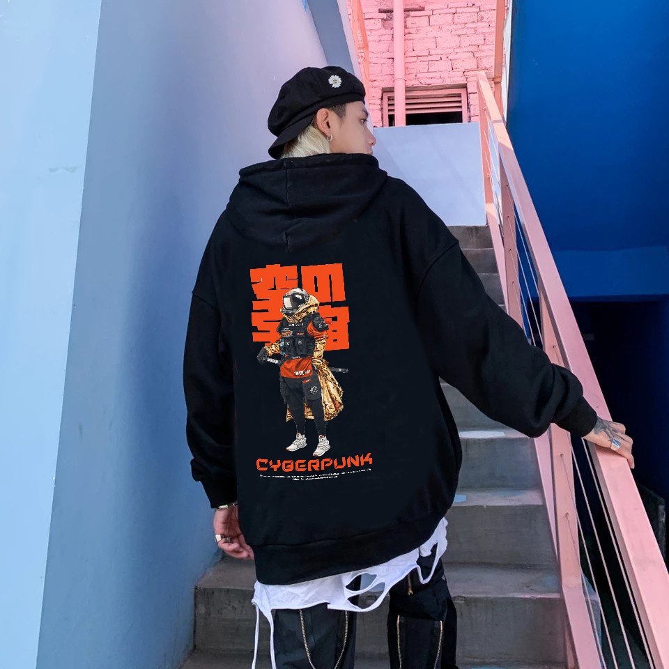 Jaket Hoddie Pria Distro Original Premium Quality - Jaket Hoodie Cyber Punk Cyber Gold - Hoodie Dist