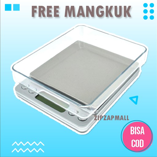 Timbangan Dapur Kue Digital Mangkok Mini 0.1 Gram 1kg - Electronik Kitchen Scale - Gratis Mangkok