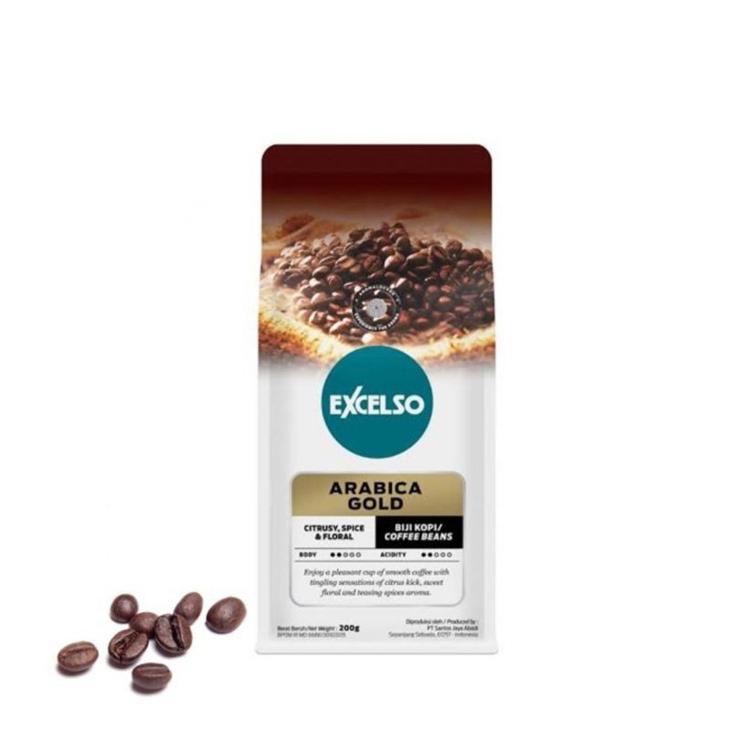 

Excelso Arabica Gold Biji 200gr/biji kopi/kopi berkualitas tinggi
