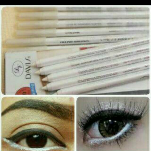 Davis Eyeliner Pensil Alis Putih - Eyebrow Pencil