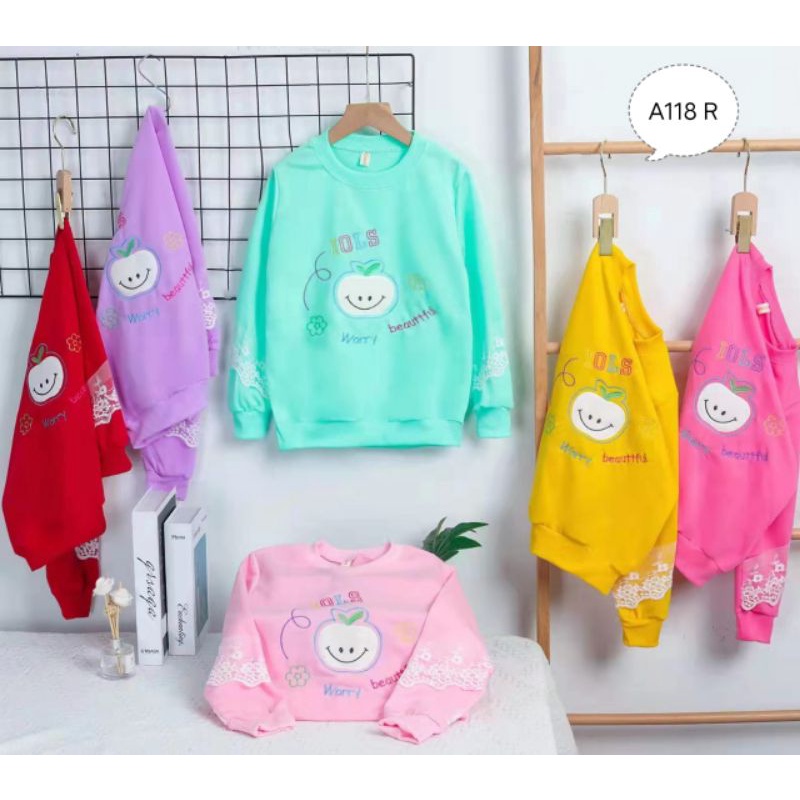 sweater anak perempuan import premium/atasan anak cewek lengan panjang/sweater anak cewek usia 6thn_