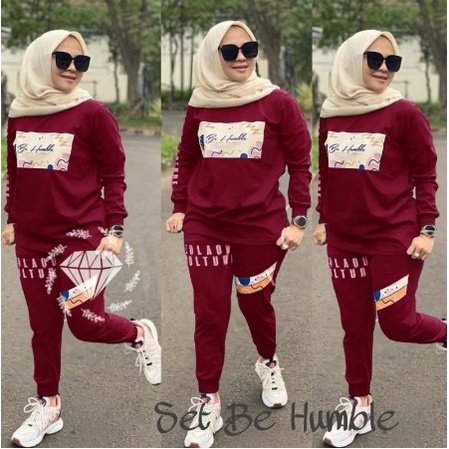 Setelan pakaian olahraga wanita baju senam jumbo olahraga training trening setelan senam xxxl