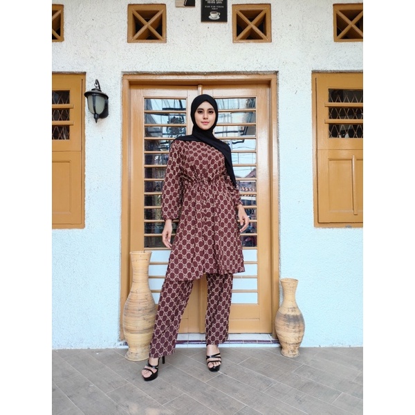 Stelan kulot long tunik jumbo