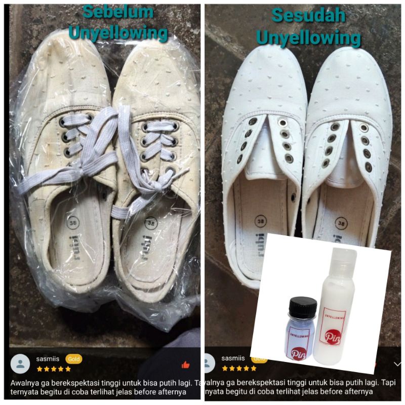 Pin Instant Unyellowing 100ml - Untuk Memutihkan Kembali Sol dan upper canvas Sepatu Yang Menguning