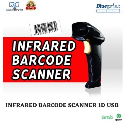 INFRARED BARCODE SCANNER 1D USB BLUEPRINT BP-LITEX8C (Black)