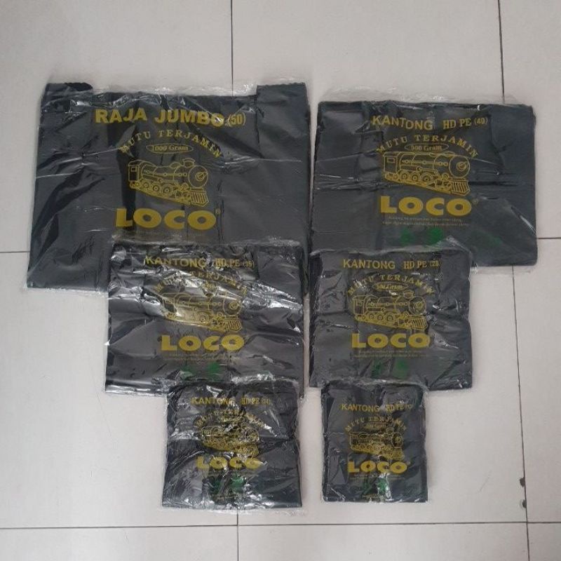 plastik kresek loco tebal 17 24 28 35 40 murah original 500 gr 1/2 kg