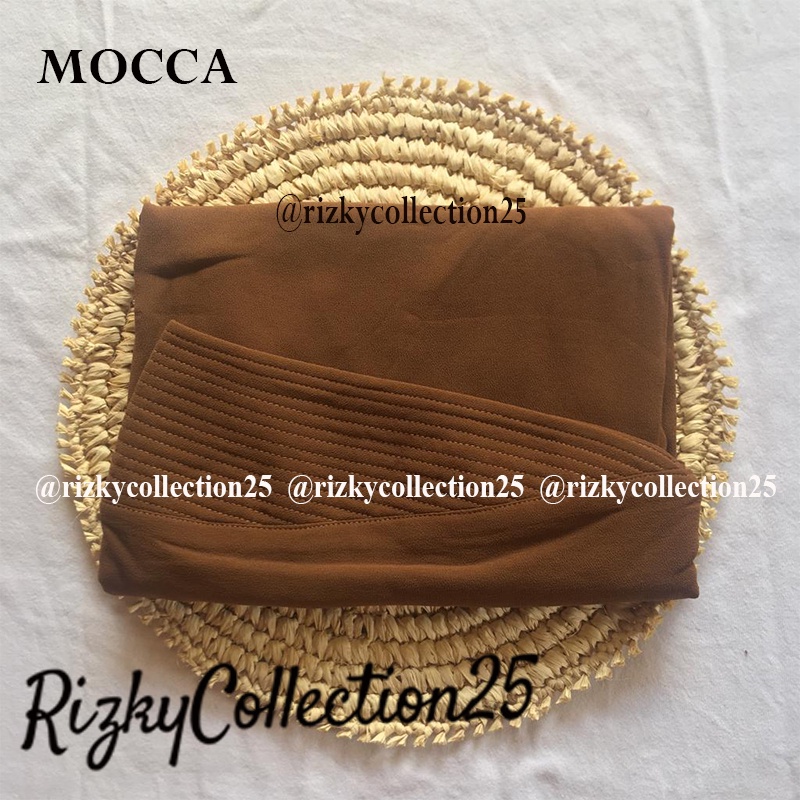 TERMURAH!! KHIMAR AWLIYA COLLECTION / SABRINA LASER ORI AWLIYA/ KHIMAR JILBAB ORI AWLIYA 2LAYER OVAL-Mocca