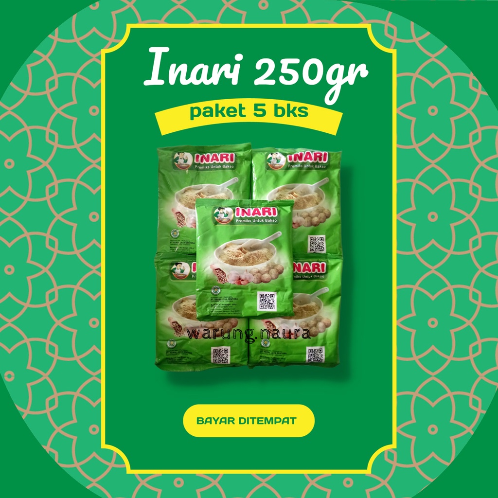 

Tepung premiks adonan bakso INARI 250gr (5 bungkus)